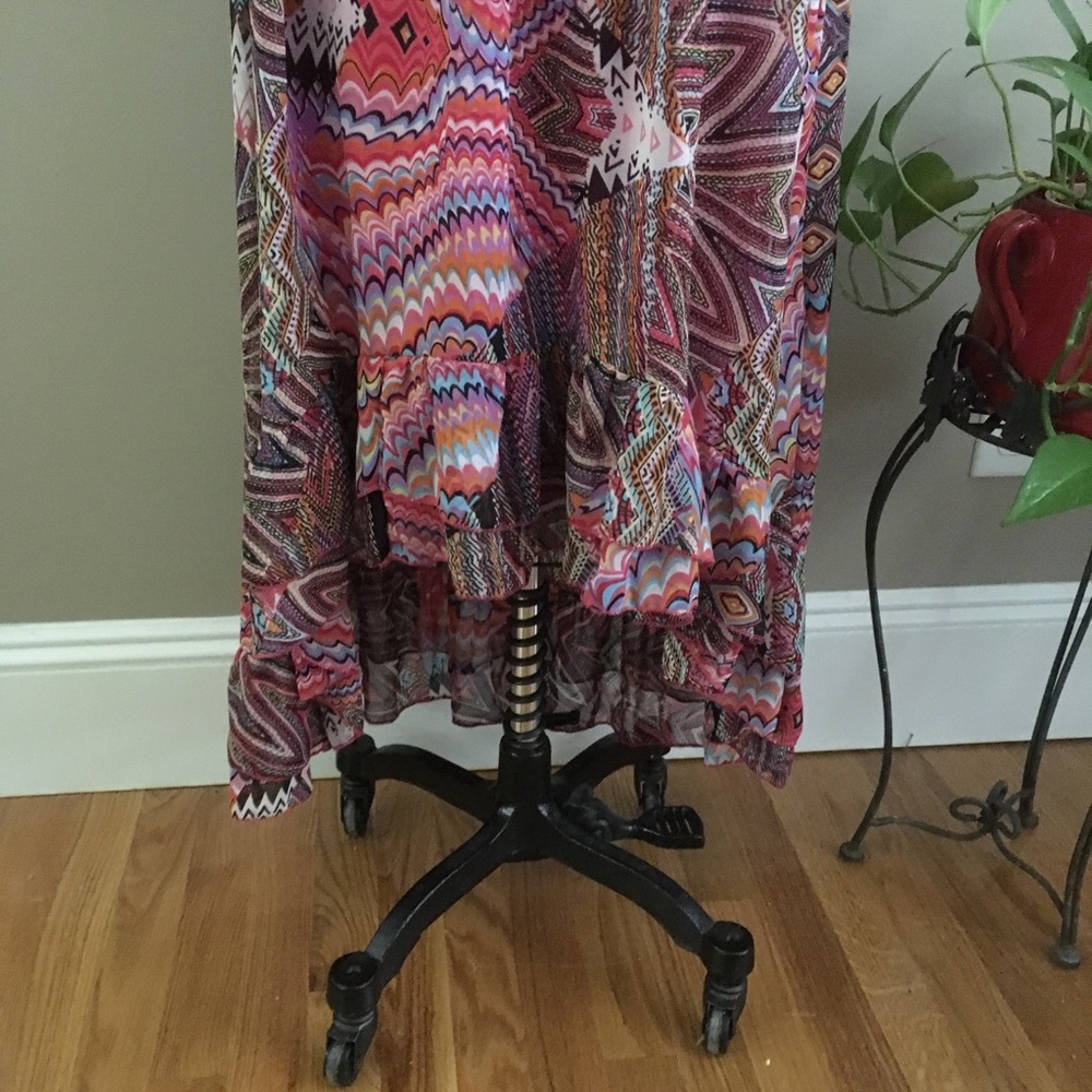 Strapless Dress Hi-Low with Ruffle - Picture 3 of 8